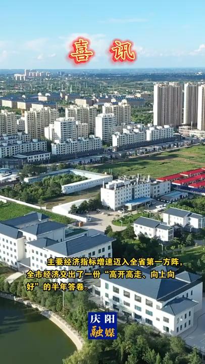 【微視頻】甘肅省委省政府授予慶陽市2023年上半年對全省經濟增長“貢獻獎”
